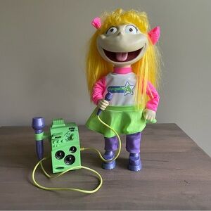 Vintage working Rugrats Angelica Sing and Swing Karaoke doll 2000s